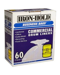 Iron-Hold 618644 618644 55 Gal Drum Liners Twist Tie 60 pc