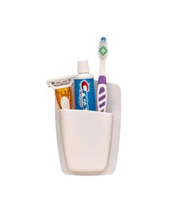 Sttelli White Silicone Caddy/Razor/Toothbrush Holder