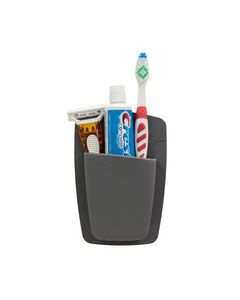 Sttelli Gray Silicone Caddy/Razor/Toothbrush Holder