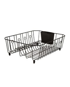 Rubbermaid 17.6 in. L X 13.8 in. W X 5.9 in. H Black Steel Dish Drainer