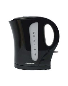 Proctor Silex Black Glass/Plastic 1.7 L Electric Tea Kettle