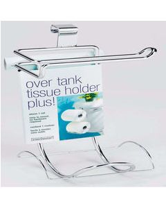 iDesign Silver Steel Over the Tank Toilet Paper Holder
