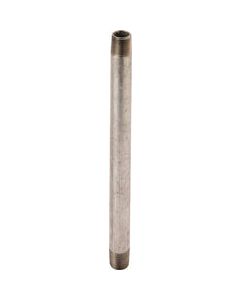 Worldwide Sourcing Standard Pipe Nipple, 1/8 In, Threaded, 7 In L, Steel, Galvanized