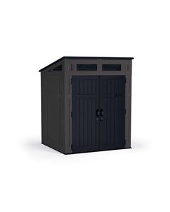 Suncast Modernist 6 ft. x 5 ft. Resin Vertical Pent Storage Shed with Floor Kit