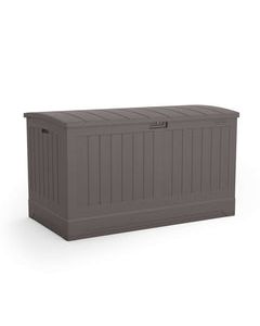 Suncast 58 in. W X 32 in. D Gray Plastic Deck Box 200 gal