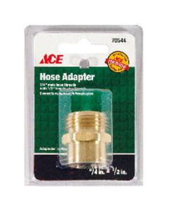 Ace 3/4 in. MHT x 1/2 in. FPT in. Brass Threaded Male/Female Hose Adapter