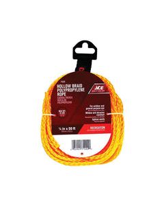 Ace 1/4 in. D X 50 ft. L Gold Braided Poly Rope
