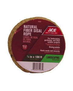 Ace 1/4 in. D X 100 ft. L Brown Twisted Sisal Rope