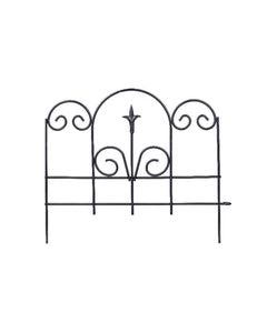 Panacea 16 in. L X 18 in. H Steel Black Garden Fence