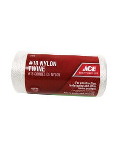 Ace 18 in. D X 1050 ft. L White Twisted Nylon Twine