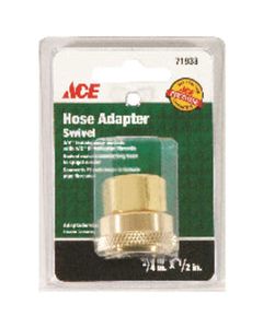 Ace 3/4 in. FHT x 1/2 in. Female Brass Threaded Female Hose Adapter