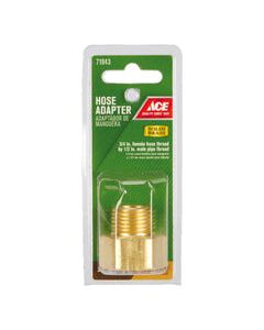 Ace 3/4 in. FHT x 1/2 in. MPT in. Brass Threaded Female/Male Hose Adapter