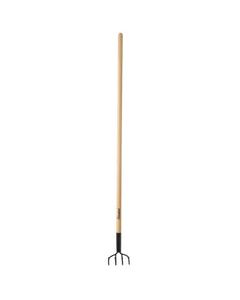 Homeplus 4 Tine Steel Hand Cultivator 48 in. Wood Handle