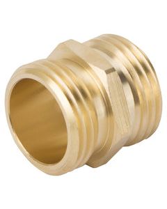 Landscapers Select Double Connector, 3/4 In, Male Nh X Male Nh, Brass, For Use With Any Standard Lawn & Garden Hose