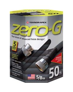 Zero-G 5/8 in. D X 50 ft. L Light Duty Commercial Grade Expandable Garden Hose Black