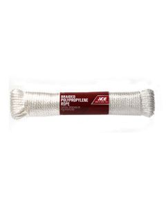 Ace 1/4 in. D X 100 ft. L White Braided Poly Rope