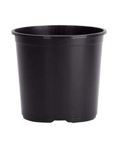 HC Companies 9 in. H X 10-1/2 in. W X 10.5 in. D Plastic Basic Flower Pot Black