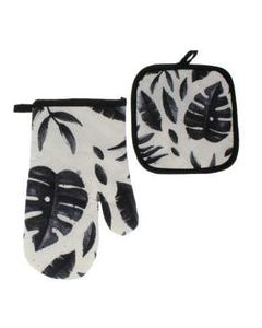 FABRIC OVEN MITT & POT HOLDER