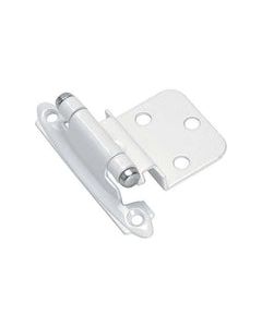 Amerock 2 in. W x 2-3/4 in. L White Steel Self-Closing Hinge 2 pk