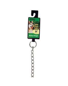 PDQ Silver Steel Dog Choke Chain Collar Medium/Large