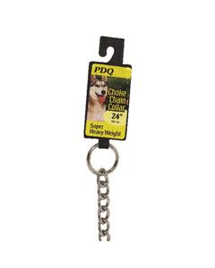 PDQ Silver Steel Dog Choke Chain Collar Large/X-Large