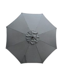 Living Accents 9 ft. Tiltable Gray Market Umbrella