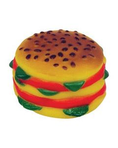 Diggers Vo-Toys Brown Hamburger Vinyl Hamburger Dog Toy Large 1