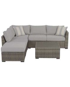 Living Accents Signature Design by Ashley Brickvale 4 pc Aluminum Conversation Set Light Gray