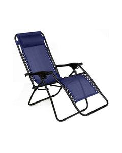 Living Accents Multi-Position Navy Blue Zero Gravity Folding Lounger