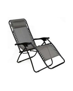 Living Accents Multi-Position Gray Zero Gravity Folding Lounger