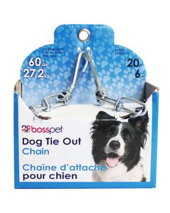 PDQ Silver Steel Dog Tie Out Chain Large