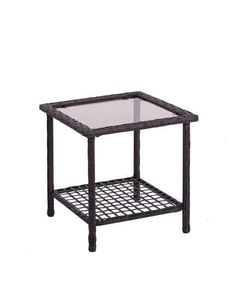 Living Accents Greenwich Brown Square Glass Side Table