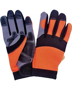 Diamondback Work Gloves, Medium, Microfiber, Spandex, Safety Orange