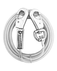 PDQ Silver Tie-Out Vinyl Coated Cable Dog Tie Out X-Large