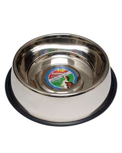 Hilo Silver Plain Stainless Steel 96 oz Pet Dish For Dog