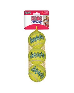 Kong AirDog Green Squeaker Pet Tennis Balls Medium 3 pk