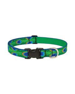 Lupine Pet Original Designs Multicolor Tail Feathers Nylon Dog Adjustable Collar