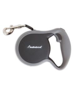 Petmate Walkabout Black Plastic Retractable Dog Leash 16 ft. L x 1.17 in. W 110 lb