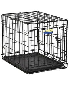 Contour Small Steel Dog Crate Black 19 in. H X 24 in. W X 18 in. D