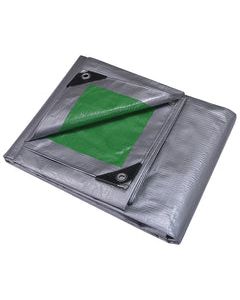 ProSource Heavy Duty Reversible Tarp With Aluminum Grommets, 20 Ft L X 10 Ft W, 12 X 12 In Mesh, Polyethylene