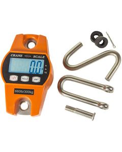 Hanging Scale 660Lb 300Kg for Farm, Hunting, Bow Draw Weight, Big Fish & Hoyer Lift with Accurate Sensor (Digital, Professional, Light Case) Orange