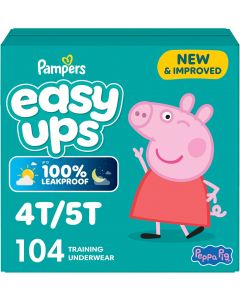 [Delivered by May 9, 2026] Pampers Training Pants - Easy Ups Girls & Boys 104 Count