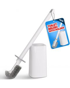 FORASTO Toilet Bowl Brush and Holder Set, Bundle of 4