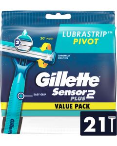 Gillette Sensor2 Plus Pivot Men&#039;s Disposable Razor, Bundle of 2