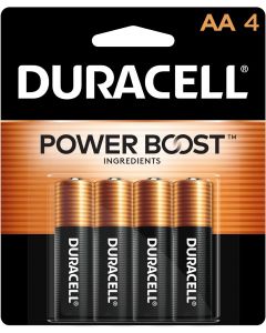 DURACELL Alkaline Powerboost AA4 Battery 4 Count, Bundle of 4