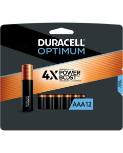 DURACELL Optimum AAA Batteries with Power Boost Ingredients 12 Count, Bundle of 2