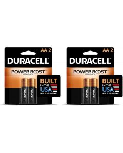 DURACELL Coppertop AA Batteries with Power Boost Ingredients Pack of 2, 2 Count, Bundle of 3