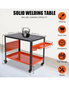 ActiveTrail Heavy Duty Welding Table with Wheels 36&quot;X24&quot; Heavy Duty Portable