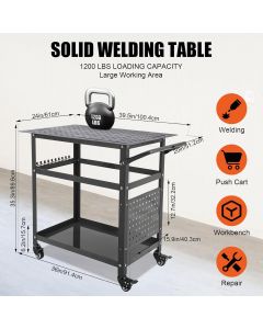 ActiveTrail Heavy-Duty Welding Table with Wheels Portable