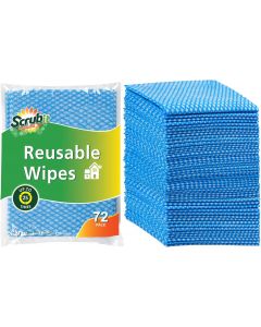 SCRUBIT Reusable Cleaning Wipes 72 Pack, 20 in, 12 x 20 in, Bundle of 2